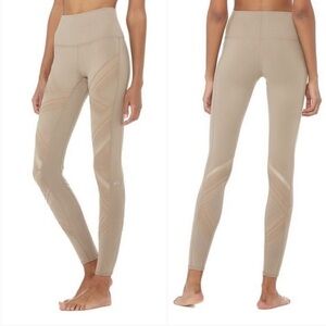ALO Yoga Nude Mesh High-Waisted Leggings